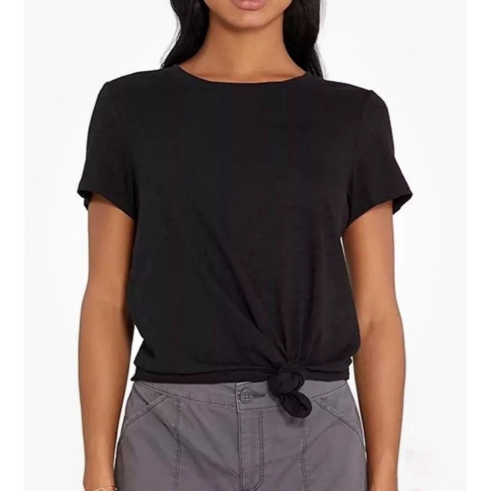 NWT Social Standard By Sanctuary Tee Shirt  Womens XXL Black Tie Knot